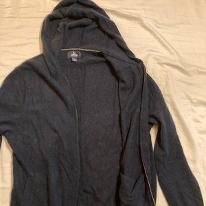 Lands' End cashmere zip-up hoodie